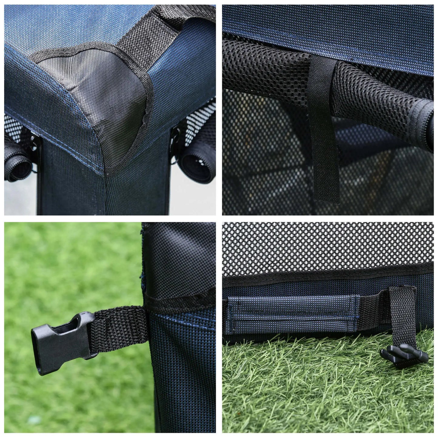 Transportín para perros portátil con cojín PIPER, transpirable , con cojín,3 puertas y ventana de malla con dos bolsillos - Camadog