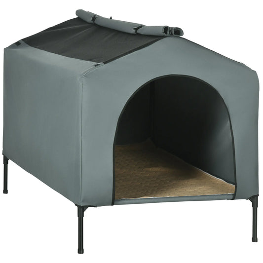 Cama elevada para perros con cubierta WILSON, para exterior con cojín acolchado - Camadog