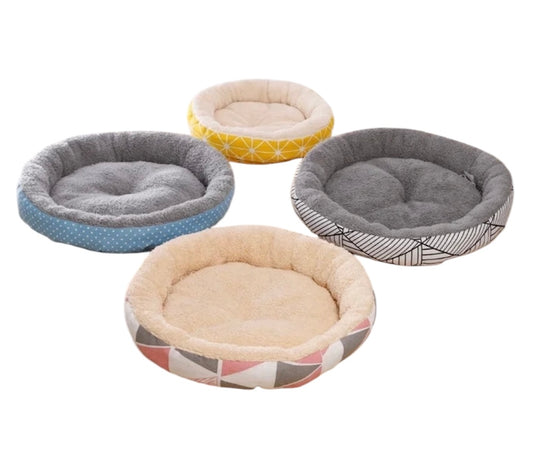 Cama para perros redonda, AS, impermeable y con tejido 100% en algodón - Camadog