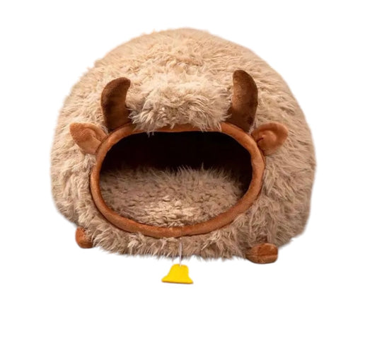 Cama para perros con pelito, YETI, con cojín interior 2en 1 - Camadog