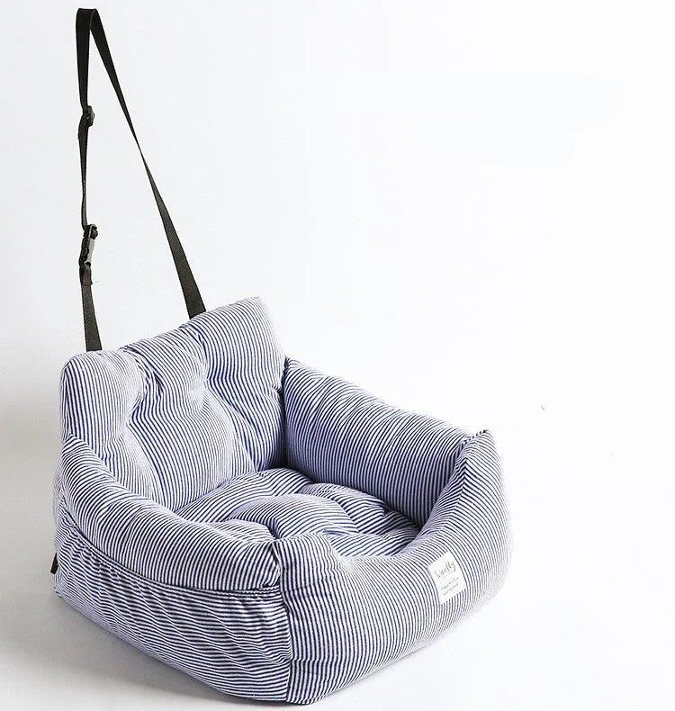 Asiento de coche y cama para perros, CARLTON, 2 en 1 , acolchado y ergonómico