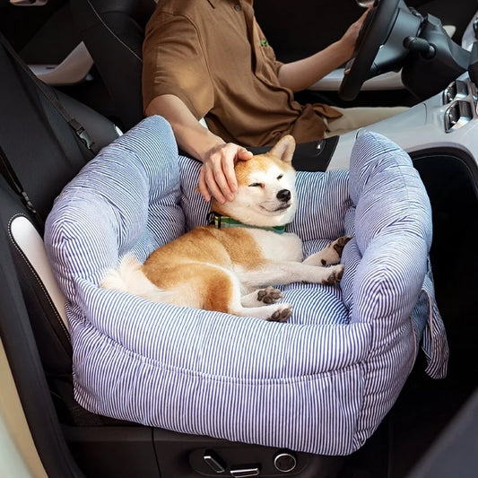 Asiento de coche para perros de lujo , HILTON, acolchado y con sistema de seguridad