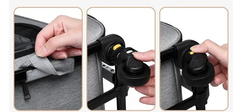 Transportín para perros, de gran capacidad, RONAL, con seis ruedas y mango retractil