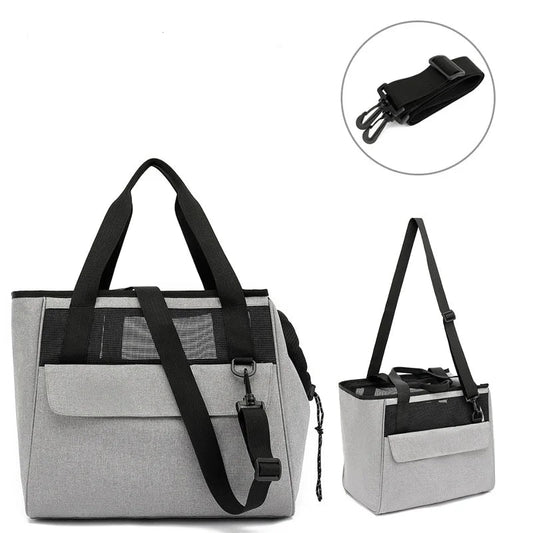 Transportín para perros, LATTE, con correa ajustable, impermeable y transpirable