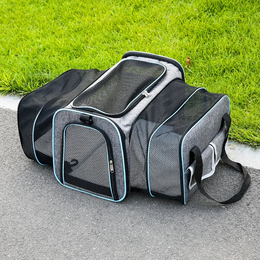 Transportín  multiposición  plegable para perros, SIENA, de alta calidad con tela Oxford impermeable
