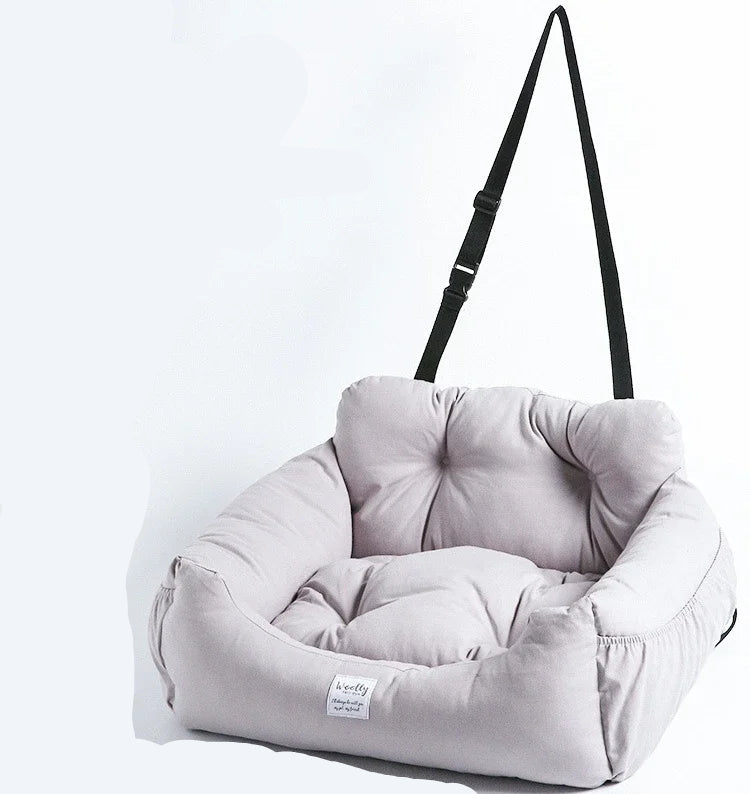 Asiento de coche y cama para perros, CARLTON, 2 en 1 , acolchado y ergonómico