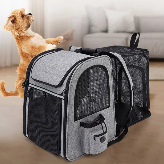 Mochila transportín para perros, LUCAS, plegable, transpirable y extensible