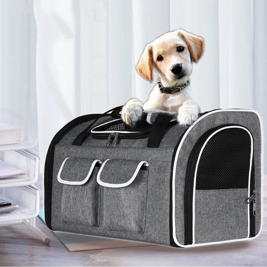 Transportín para perros plegable, VERÓNICA, cómodo y  con amplio espacio