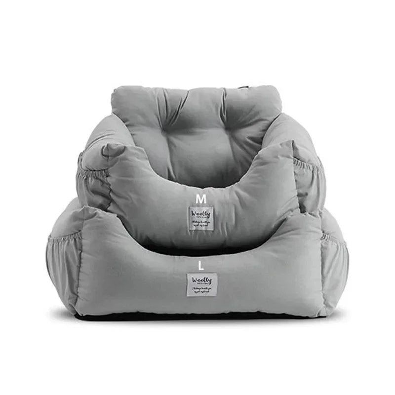 Asiento de coche y cama para perros, CARLTON, 2 en 1 , acolchado y ergonómico