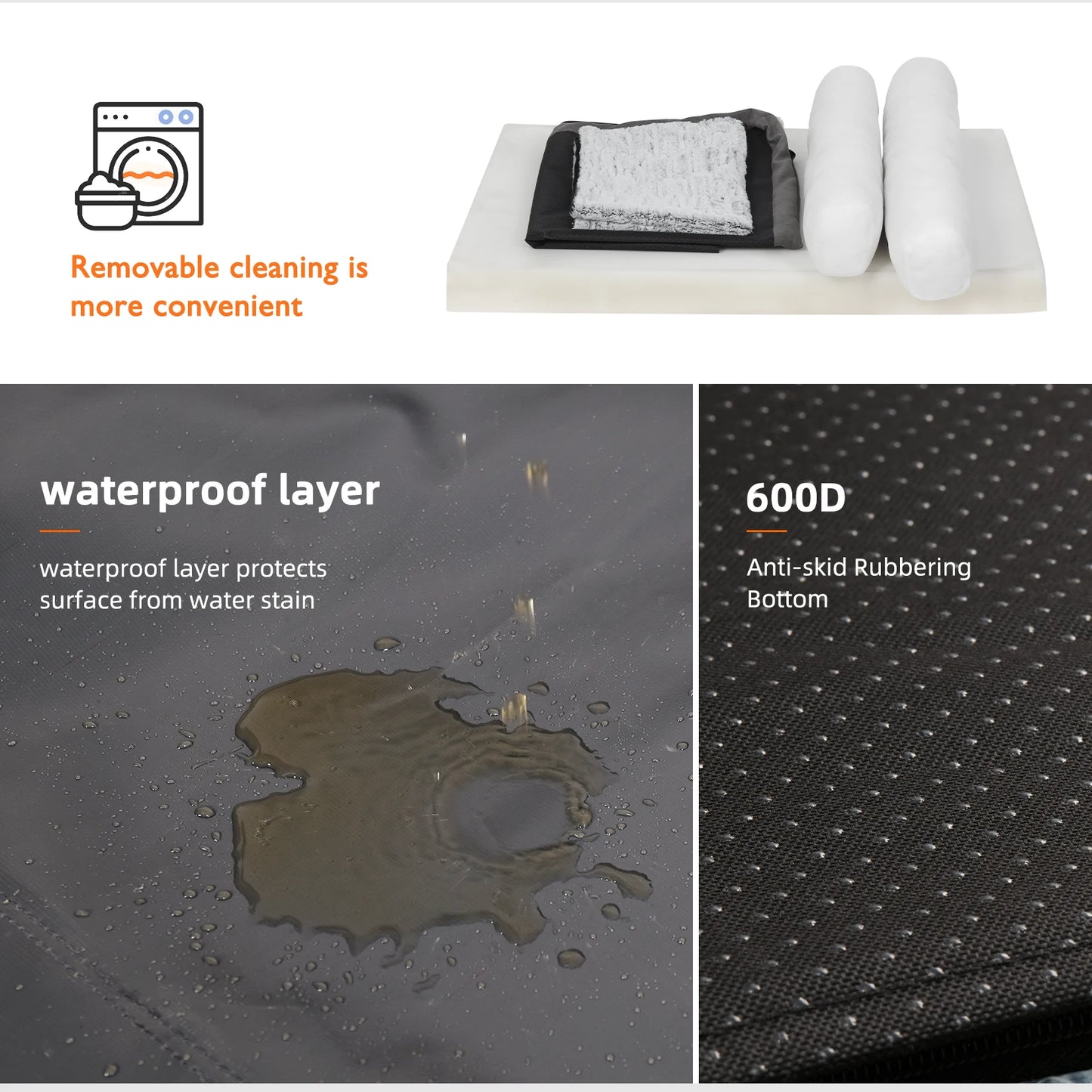 Cama antiestrés ortopédica  ergonómica , CHIP, viscoelástica, desenfundable e impermeable