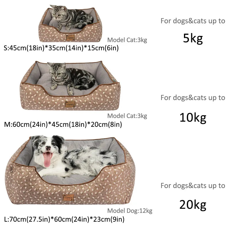 Cama para acolchada para perros, BAGASÍN, tejido en algodón y antideslizante