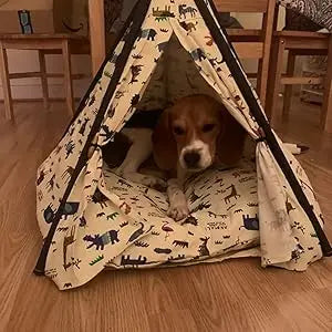 Tienda tipi para perros, MACHUPICHU, con pizarra para escribir el nombre