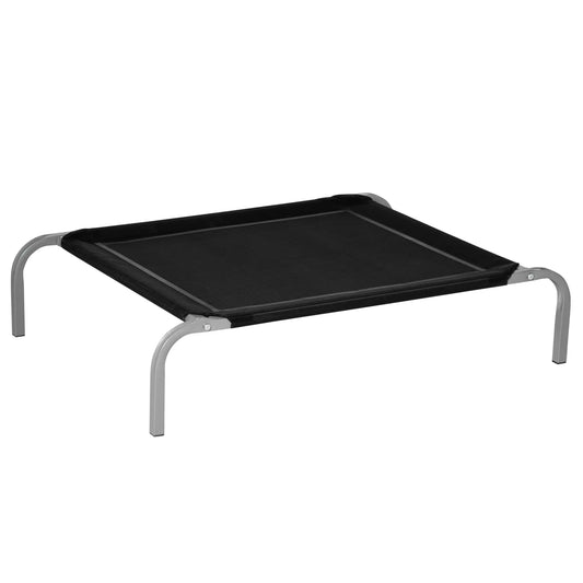 Cama elevada para perros STANDFORD, transpirable con soporte en acero 90x65x20cm color negro - Camadog