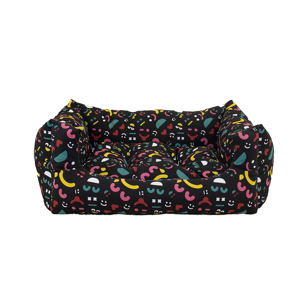 Cama para perros AGRA SUPRA, con tejido de emojis