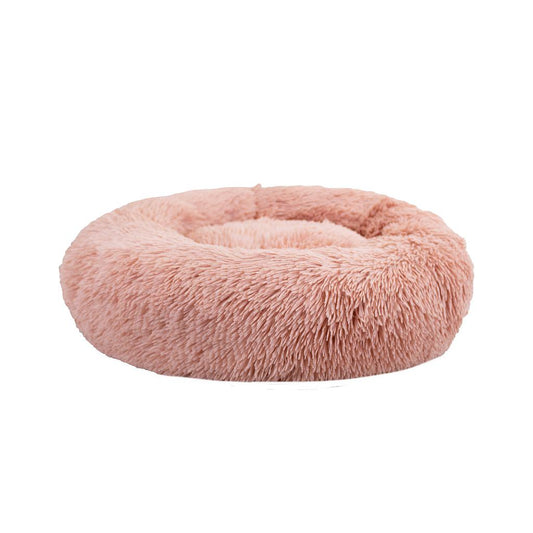 Cama antiestrés ,ROSQUILLA, antideslizante y con tejido de pelo. - Camadog