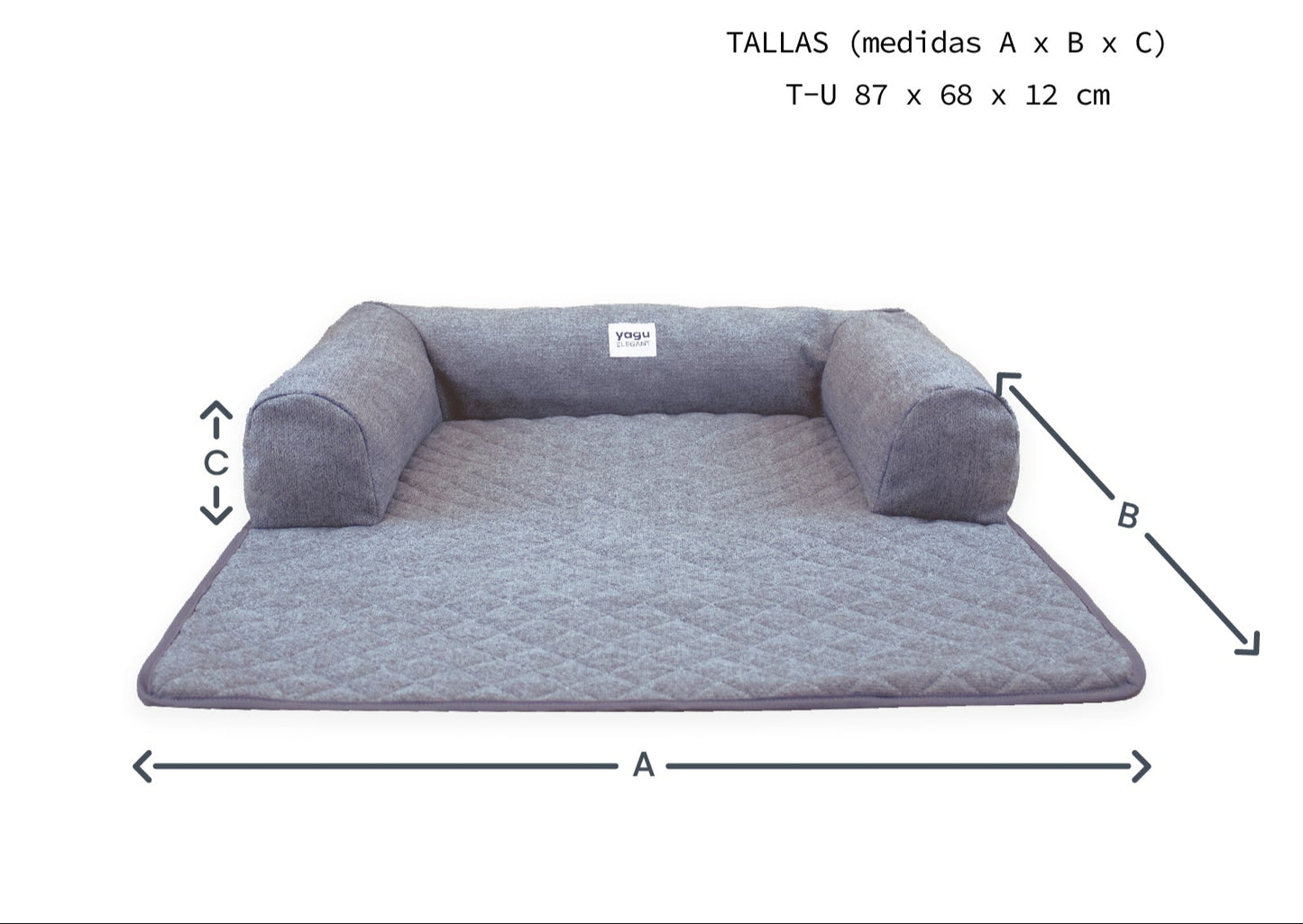 Sofá manta ,HONEY PLUS, con tejido anti manchas y desenfundable 87x68x12cm