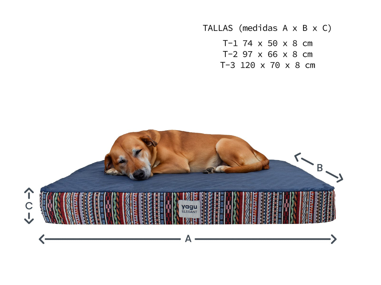 Colchón viscoelástico para perros, BALI, desenfundable