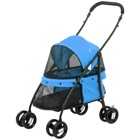 Carrito para perros pequeños, MILO, plegable con ventana de malla, cojín lavable, correas de seguridad y marco de acero - Camadog
