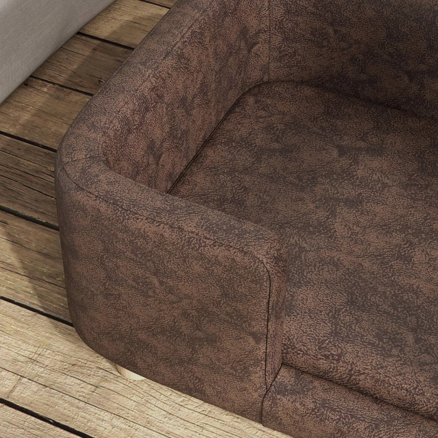 Sofá para perros pequeños y medianos, BRUNO, con asiento acolchado 74x48,5x31 cm Marrón - Camadog