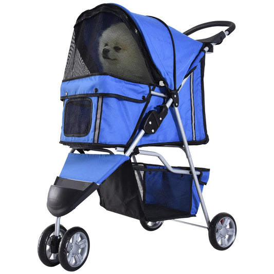 Carrito para perros pequeños con cesta BOLTO, con cesta de almacenaje, ventanas de malla y 2 ruedas universales 75x45x97 cm - Camadog