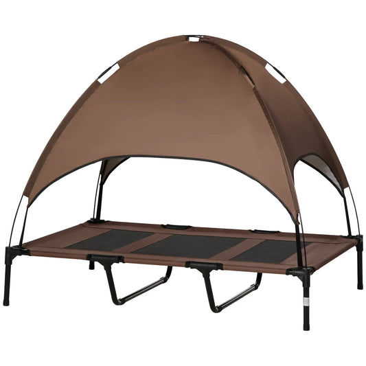Cama elevada para perros con toldo extraíble COLINA, tela transpirable para interior y exterior 122x92x108 cm - Camadog