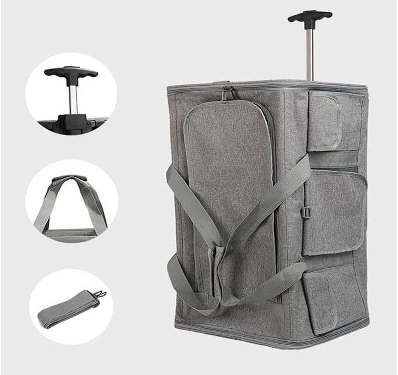 Transportín trolley extra largo para perros, CLAUDIO, impermeable y con asa extensible 39x60x43cm