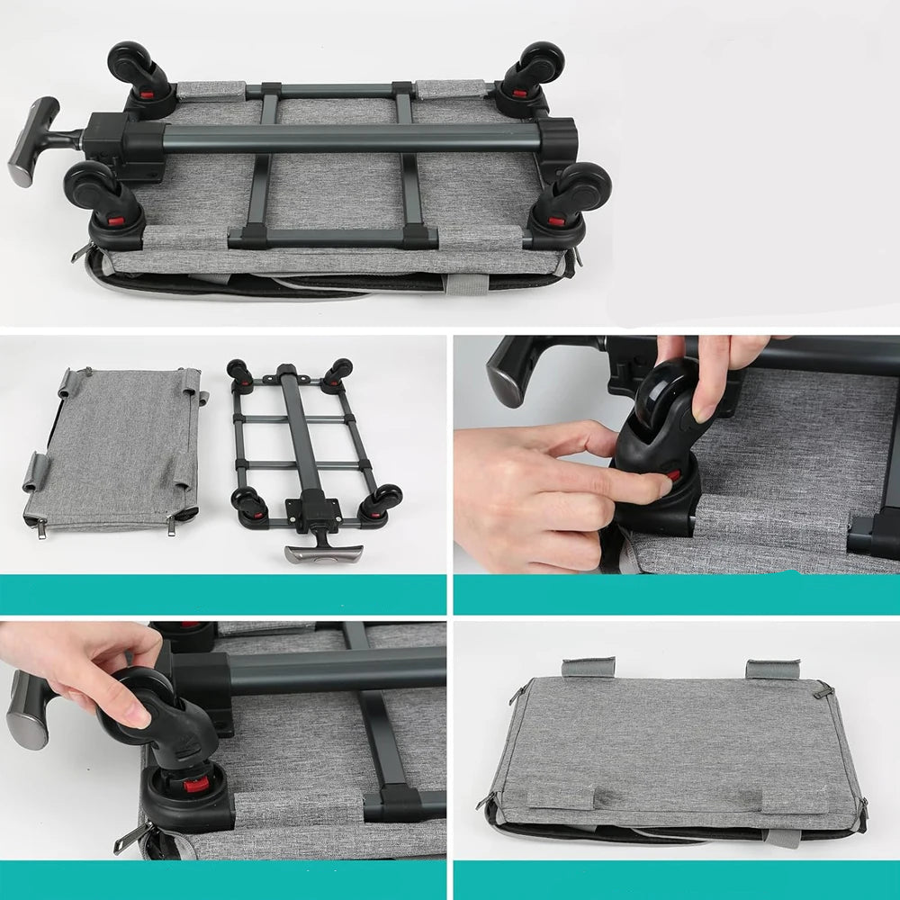 Transportín trolley extra largo para perros, CLAUDIO, impermeable y con asa extensible 39x60x43cm