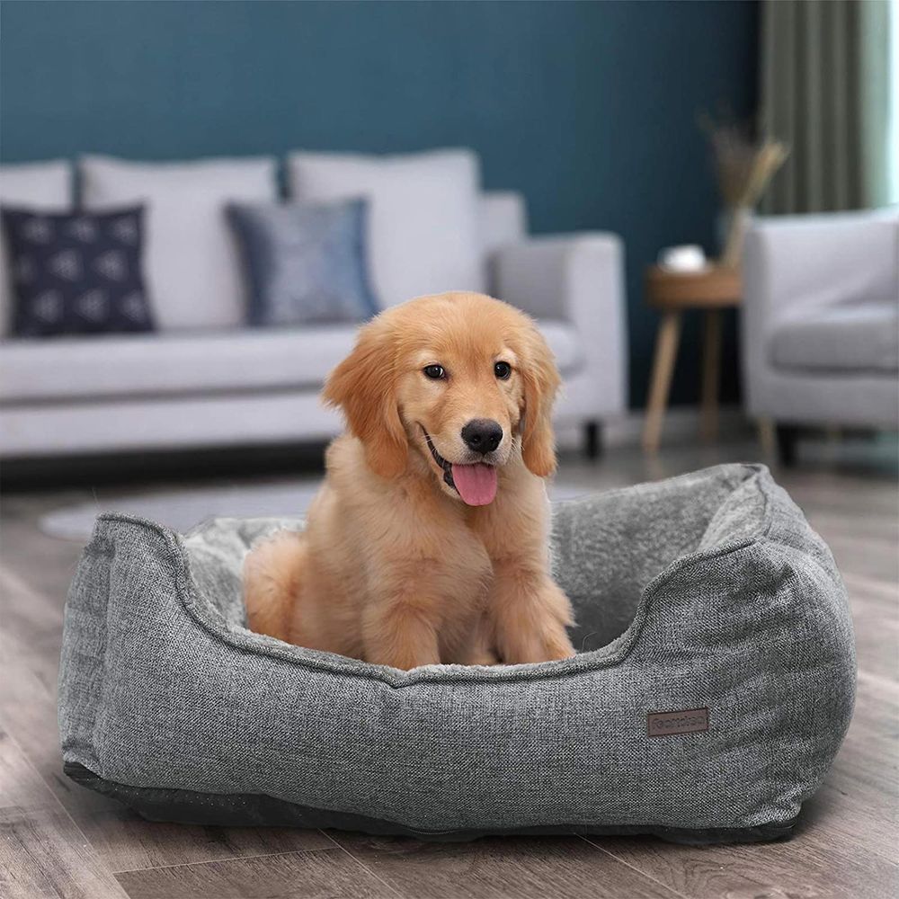 Cama para perros ,TAIBO, antideslizante y desenfundable 90 x 75 x 25 cm - Camadog