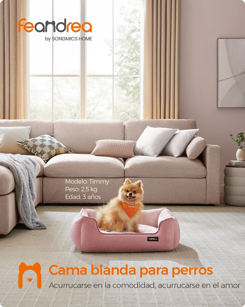 Cama para perros ,TAIBO, antideslizante y desenfundable 90 x 75 x 25 cm - Camadog