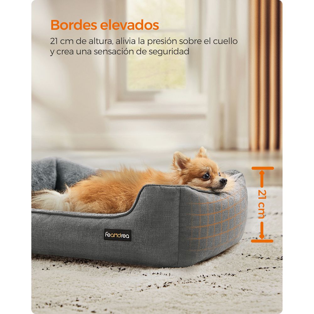 Cama para perros ,TAIBO, antideslizante y desenfundable 90 x 75 x 25 cm - Camadog