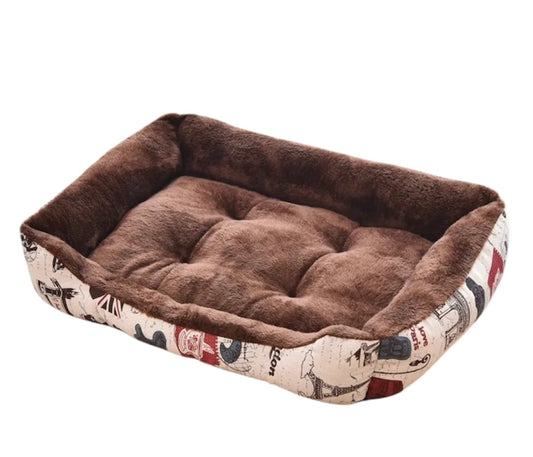 Cama para perros tamaño grande COQUETE, tela suave en el interior para mayor comodidad - Camadog