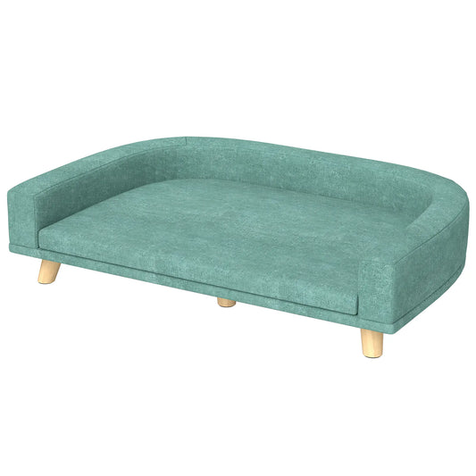 Sofá para perros grandes ,RÍO, con cojín lavable y patas de madera - Camadog
