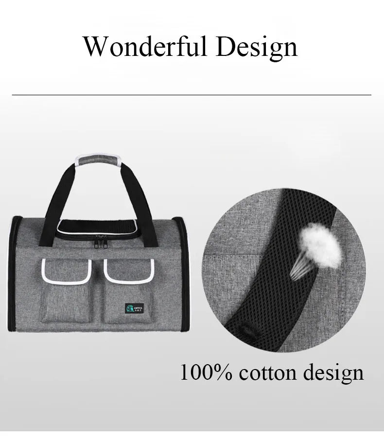 Transportín para perros plegable, VERÓNICA, cómodo y  con amplio espacio