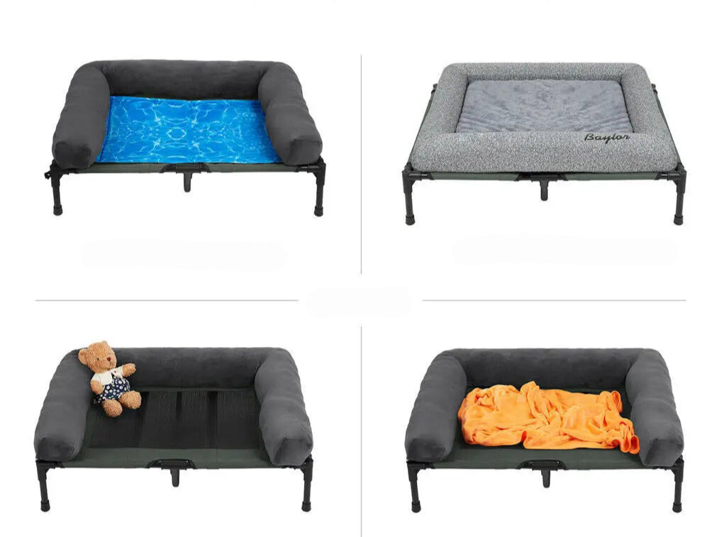 Cama elevada refrescante para perros, OLIVIO, para interior y exterior especial verano