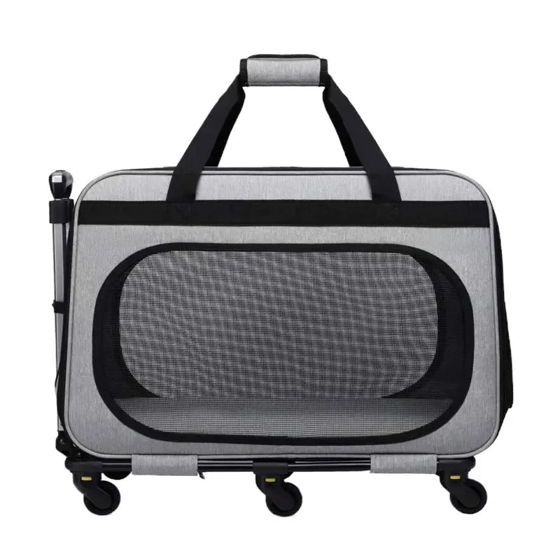 Transportín para perros, de gran capacidad, RONAL, con seis ruedas y mango retractil