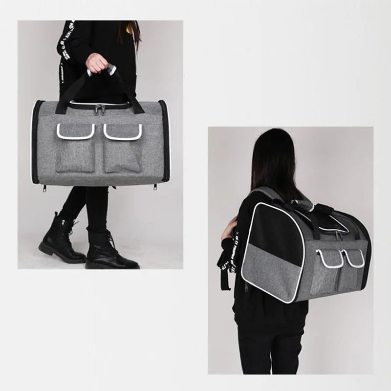 Transportín para perros plegable, VERÓNICA, cómodo y  con amplio espacio