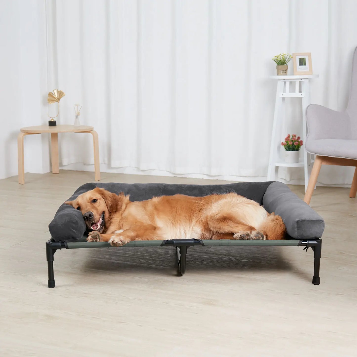 Cama elevada refrescante para perros, OLIVIO, para interior y exterior especial verano