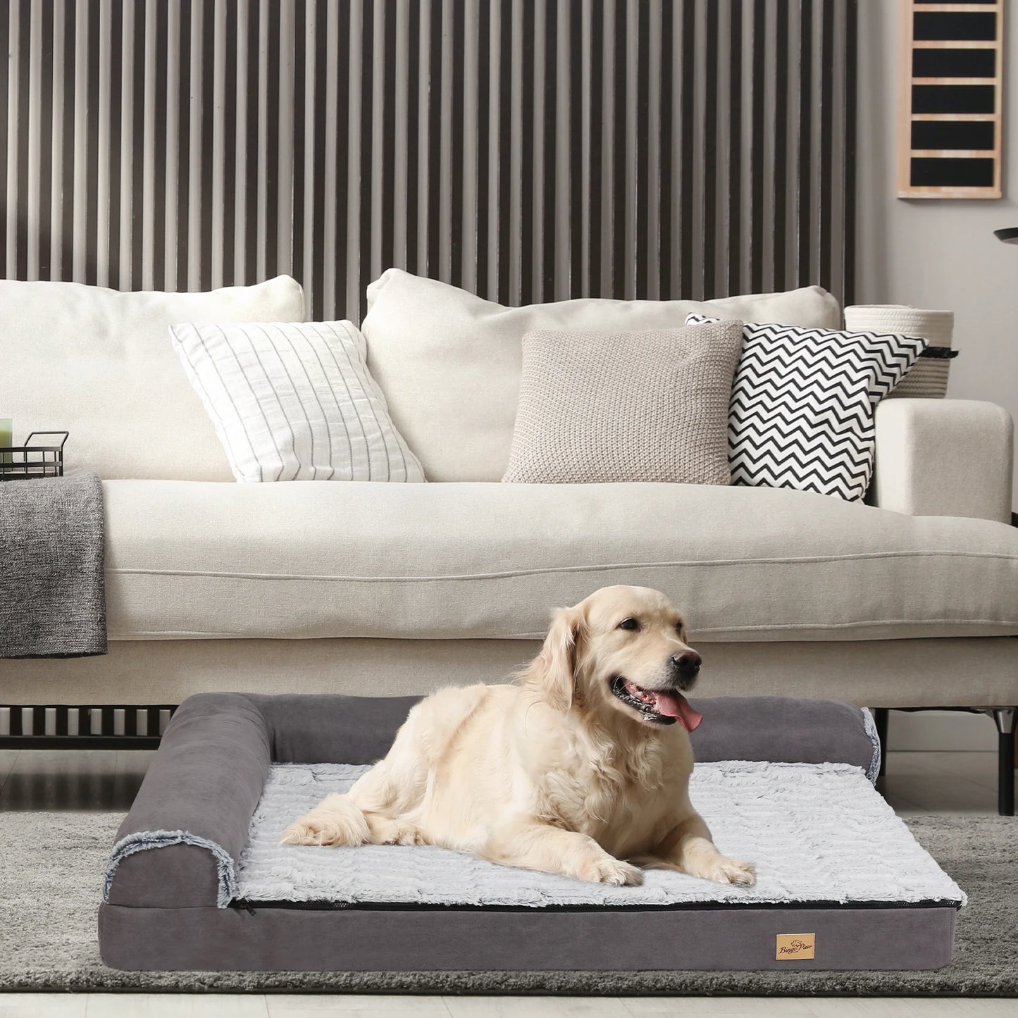 Colchón ortopédico viscoelástico para perros extragrandes, MATTÍA, calidad premium, desenfundable y ergonómica