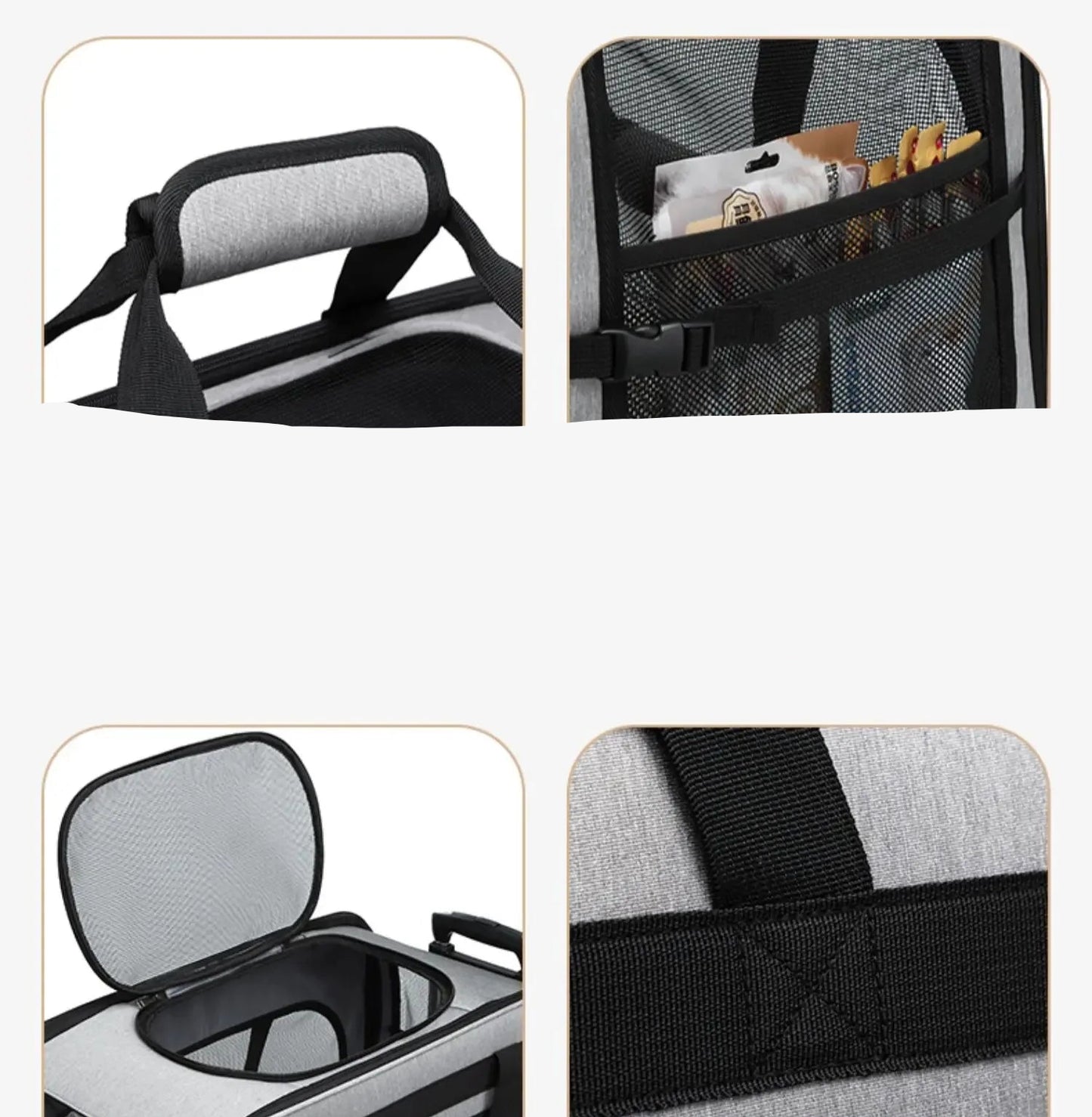 Transportín para perros, de gran capacidad, RONAL, con seis ruedas y mango retractil