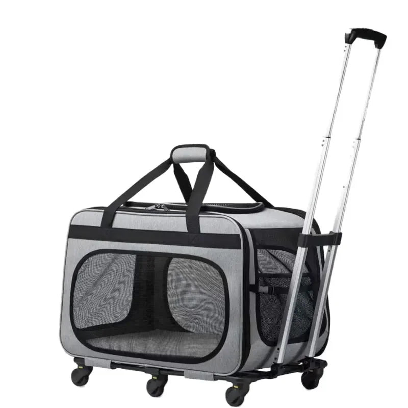 Transportín para perros, de gran capacidad, RONAL, con seis ruedas y mango retractil