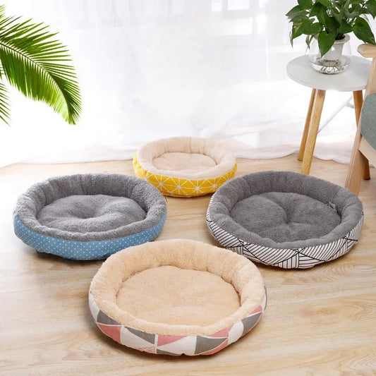 Cama para perros redonda, AS, impermeable y con tejido 100% en algodón - Camadog