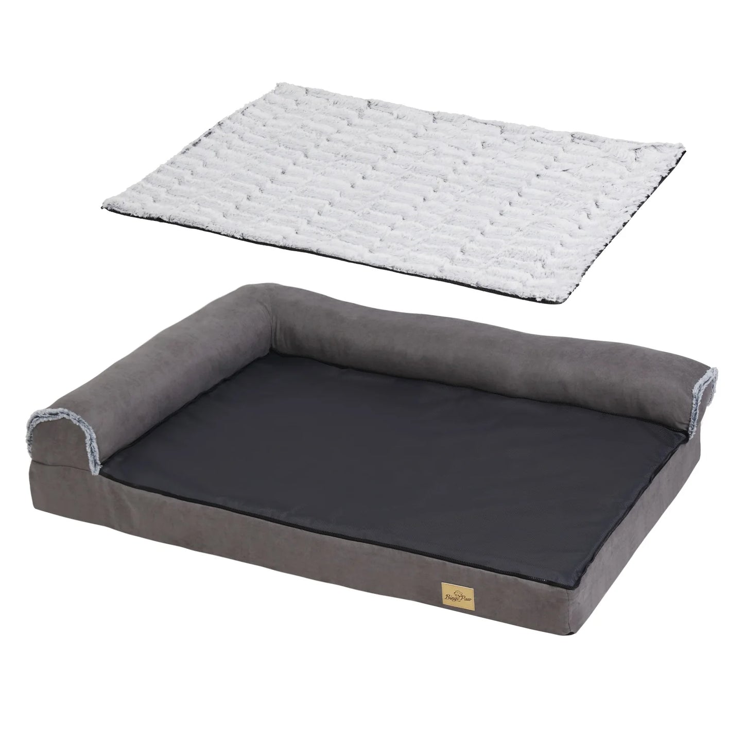 Colchón ortopédico viscoelástico para perros extragrandes, MATTÍA, calidad premium, desenfundable y ergonómica