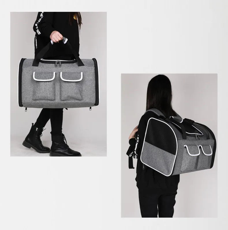Transportín para perros plegable, VERÓNICA, cómodo y  con amplio espacio