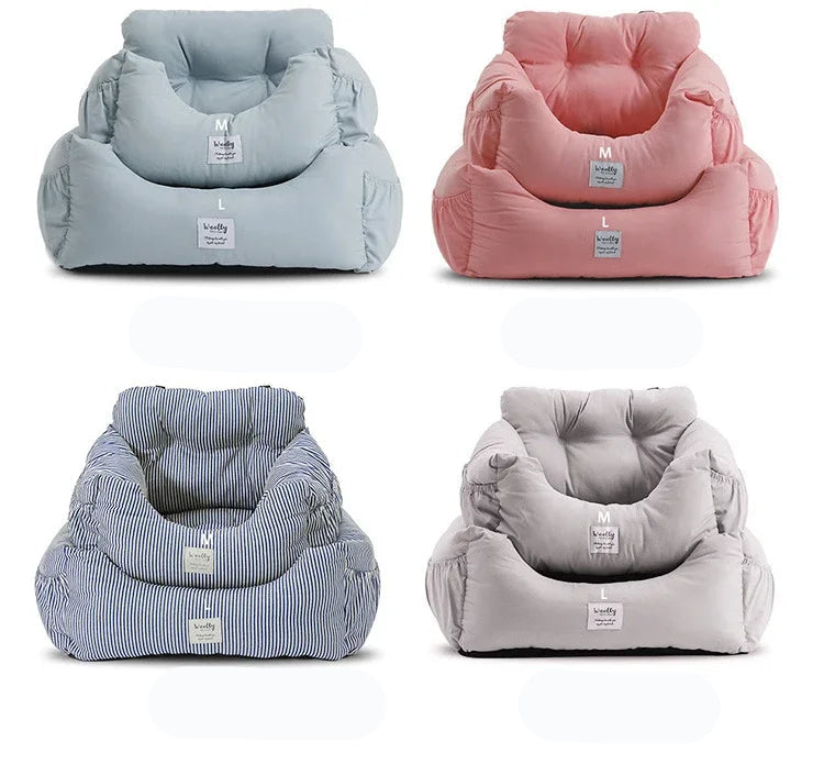 Asiento de coche y cama para perros, CARLTON, 2 en 1 , acolchado y ergonómico
