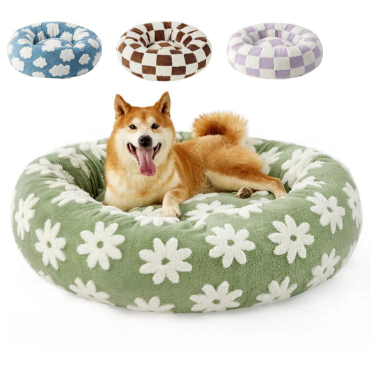 Cama antiestrés para perros, RAFAELA, con espuma triturada y polyfill. - Camadog