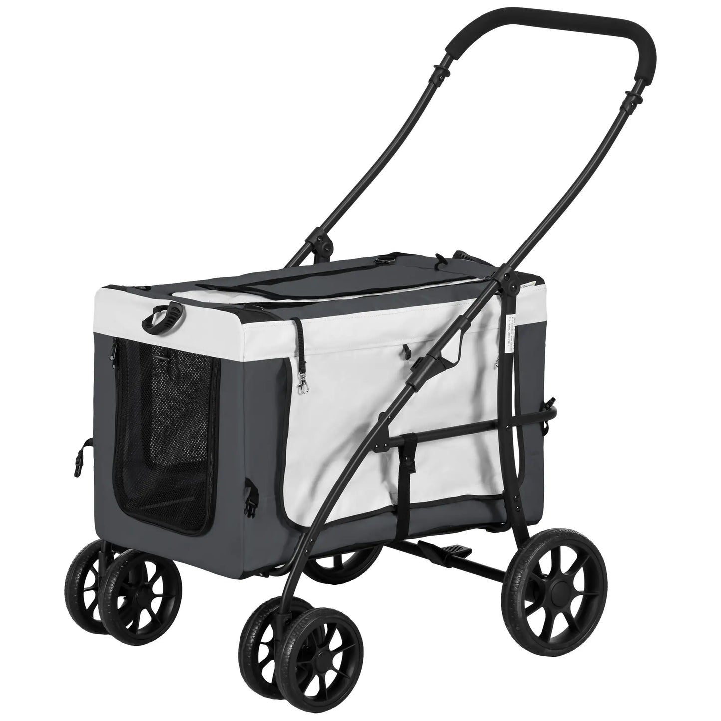 Carrito para perros plegable con vagón desmontable ,JUMBO, 4 puertas con cremallera, 2 correas de seguridad y cojín - Camadog